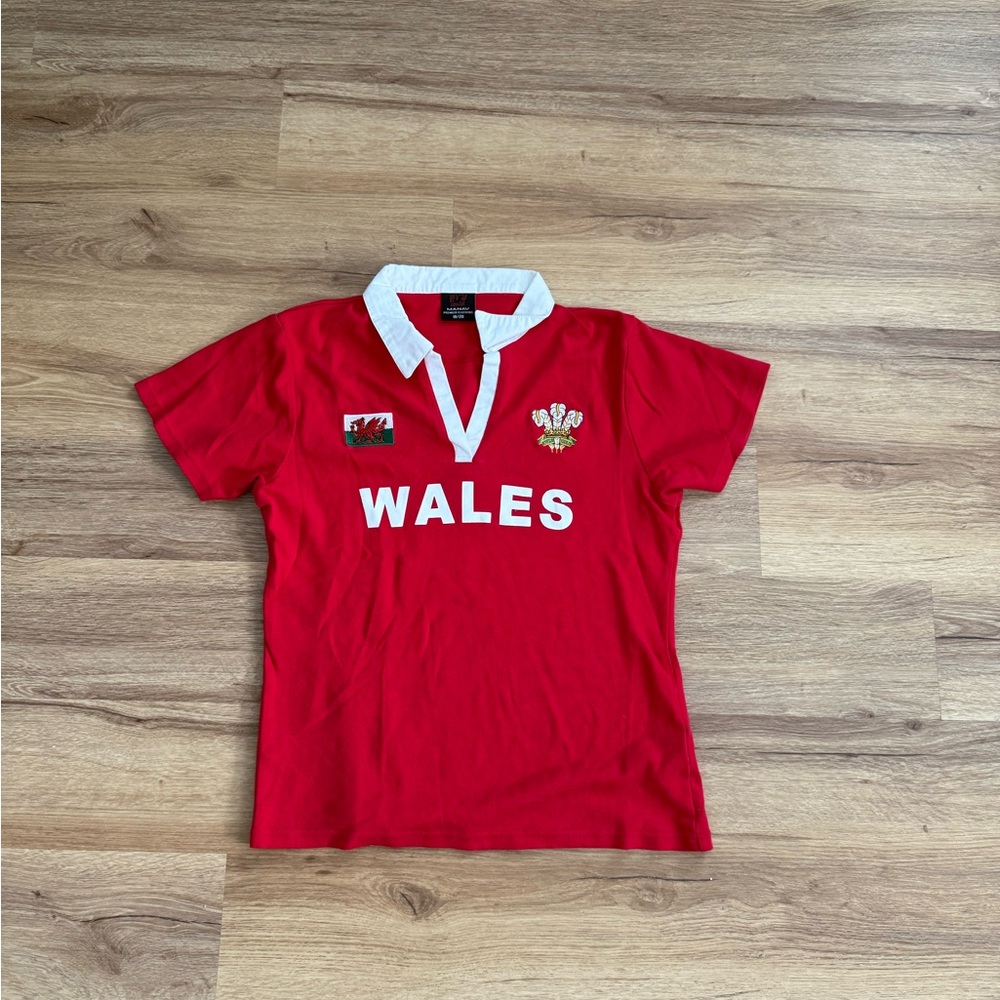 Red Wales Rugby Polo Shirt